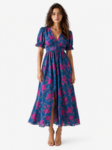 Rochie lungă fluidă roșie, elegantă pentru femei - Maxi, ușoară de vară pentru