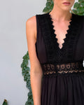 Ärmelloses Midikleid aus Spitze für Damen