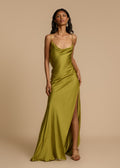 Robe Satinée pour Femmes Satin Mode Féminine Occasion Spéciale