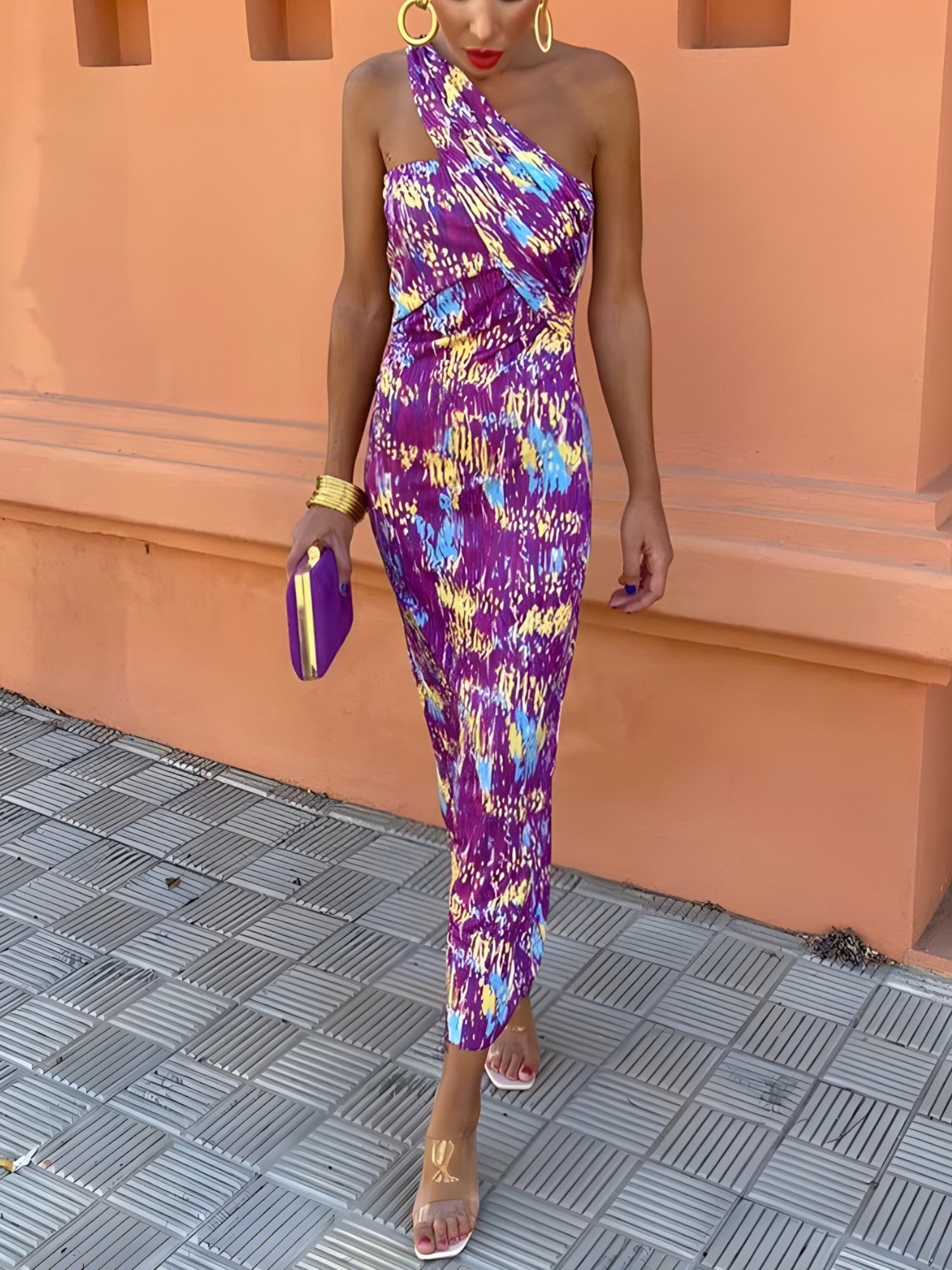 Langes Abendkleid für Damen, modisch, feminines Sommeroutfit