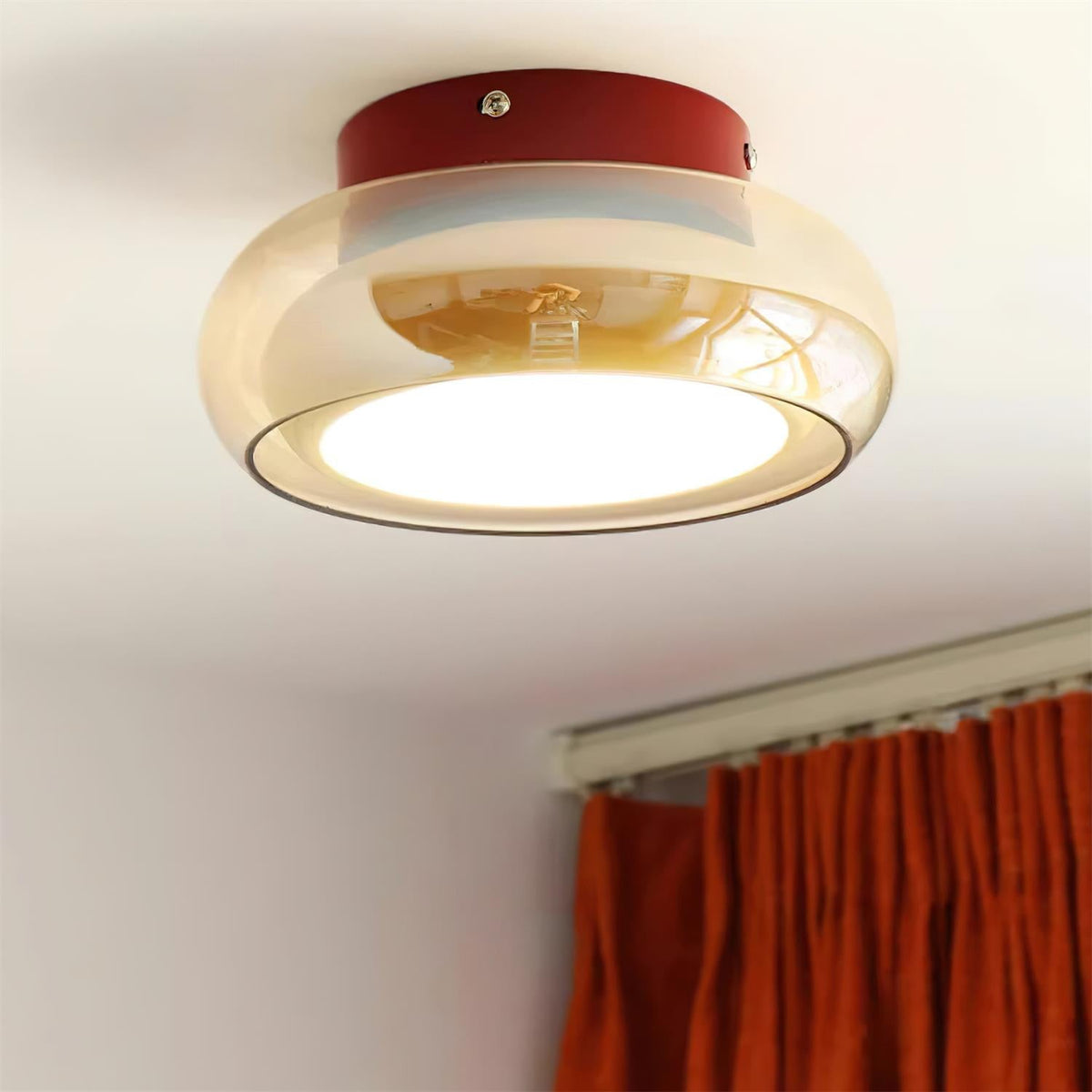 Plafonnier LED Rétro en Verre - 3 Températures de Couleur