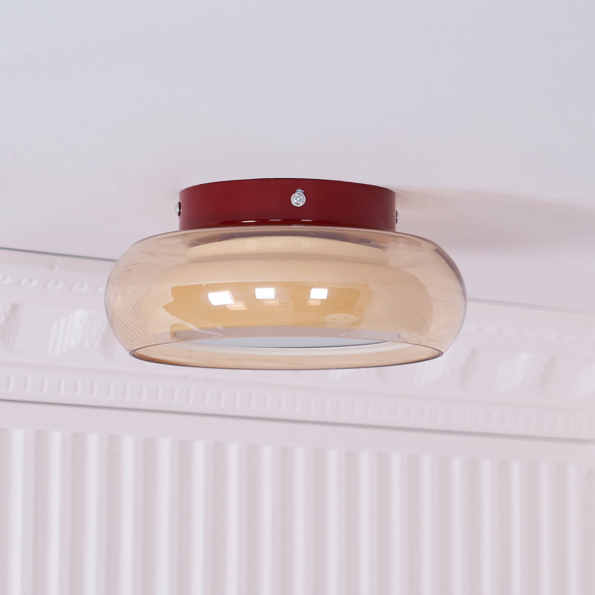 Plafonnier LED Rétro en Verre - 3 Températures de Couleur