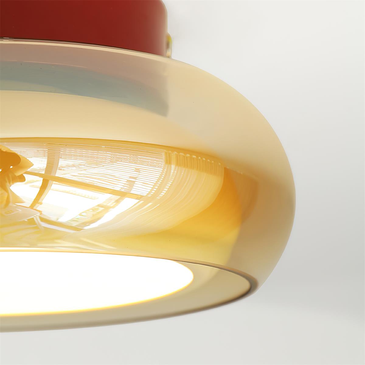 Plafonnier LED Rétro en Verre - 3 Températures de Couleur