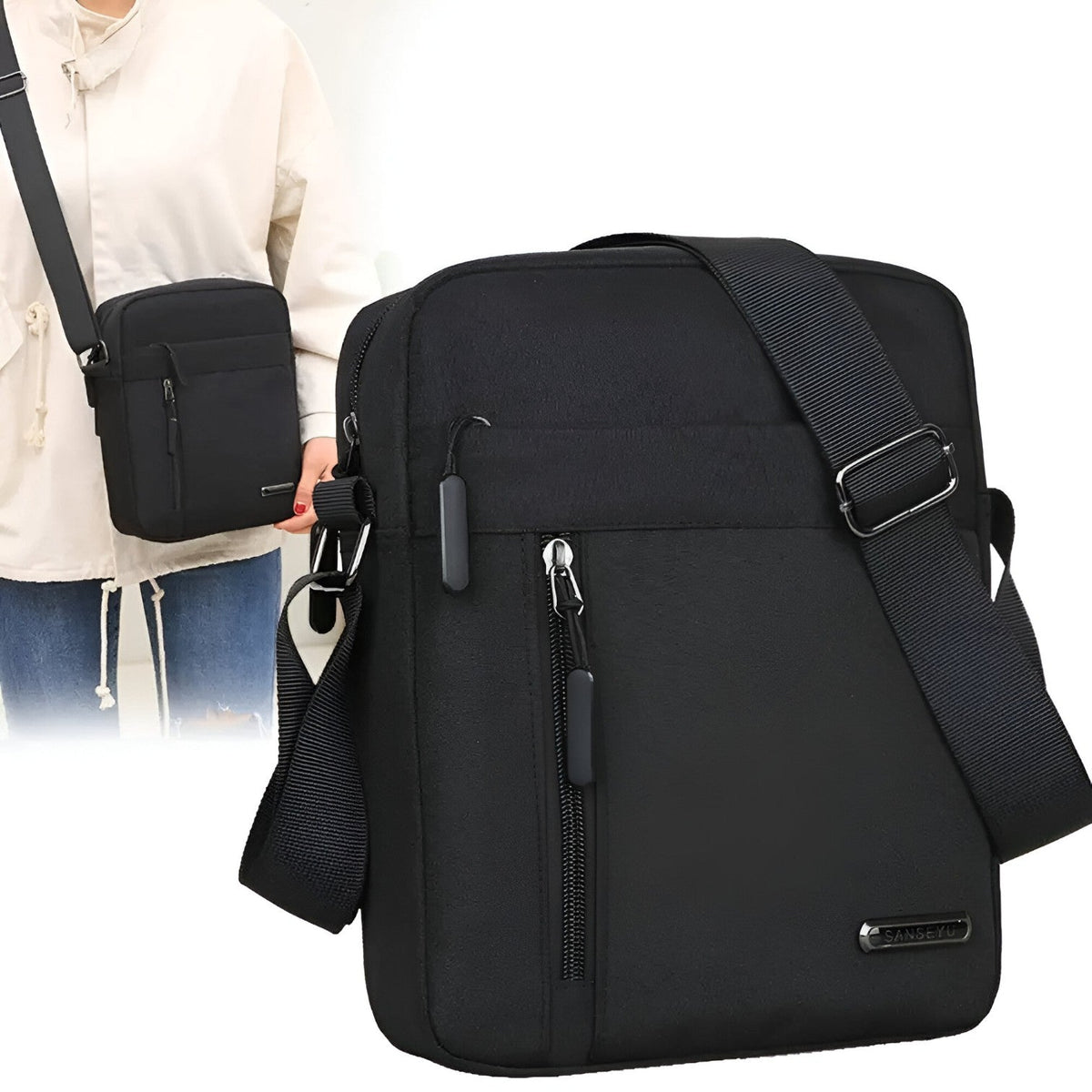 Sac Bandoulière Homme Business en Tissu Oxford
