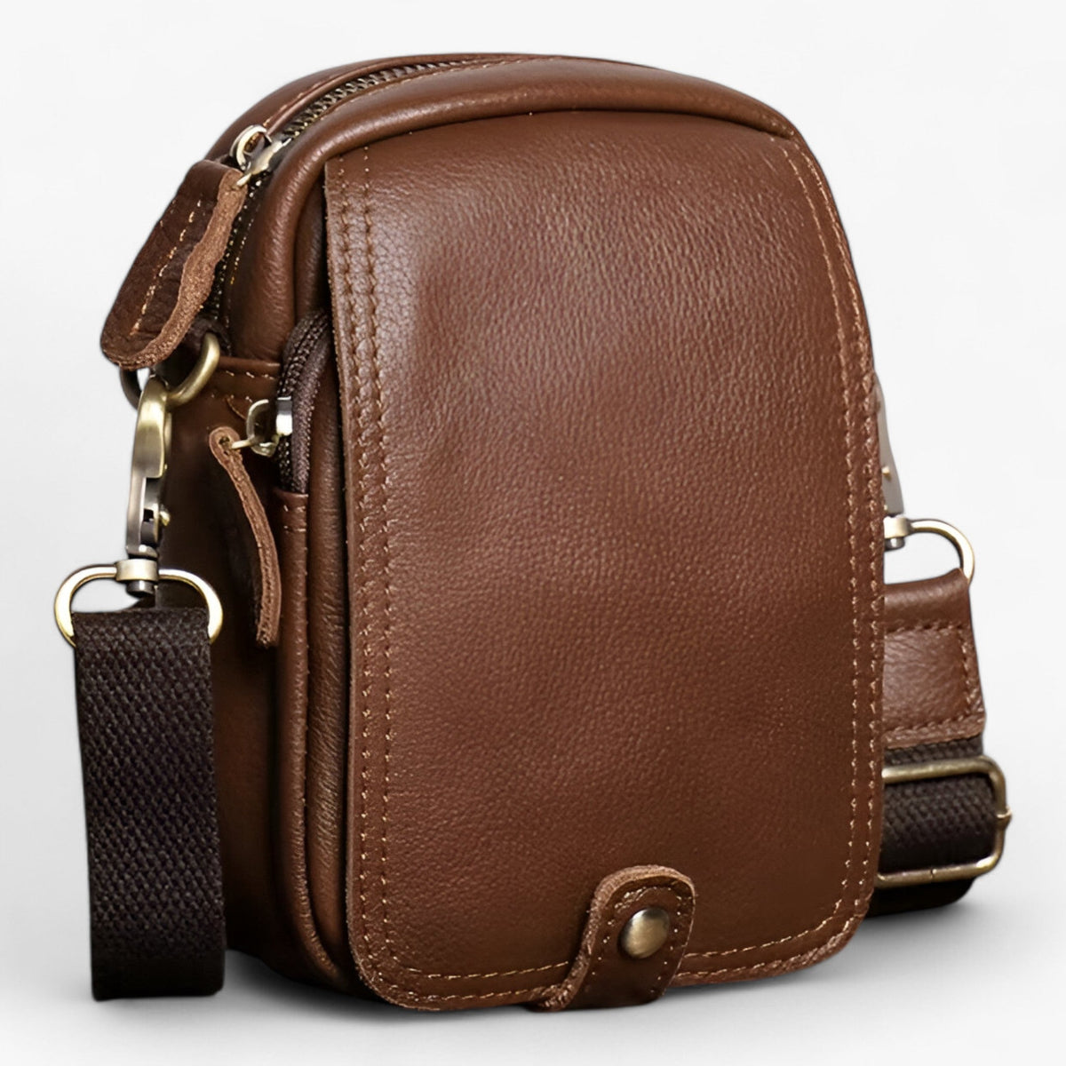 Sac Besogne Rétro Léger en Cuir de Bœuf