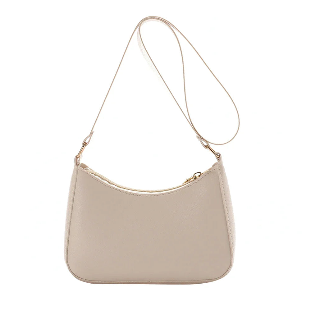 bags : Sac à Épaule Rétro Tendance en Cuir PU in Blanc van Seroa