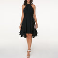 Robe midi femme élégante à ruches - Style fluide