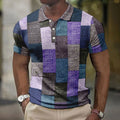 Polo au Style Rétro avec Motifs Patchwork Audacieux Femme