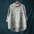 Blouse Femme Oversize Fleurie Lin Léger - Confort Vintage & Style