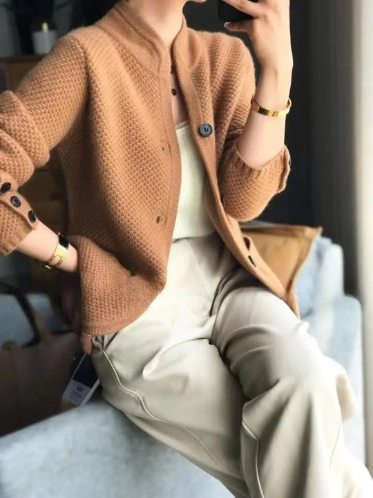 Women's Soft Cashmere-Style Button Cardigan