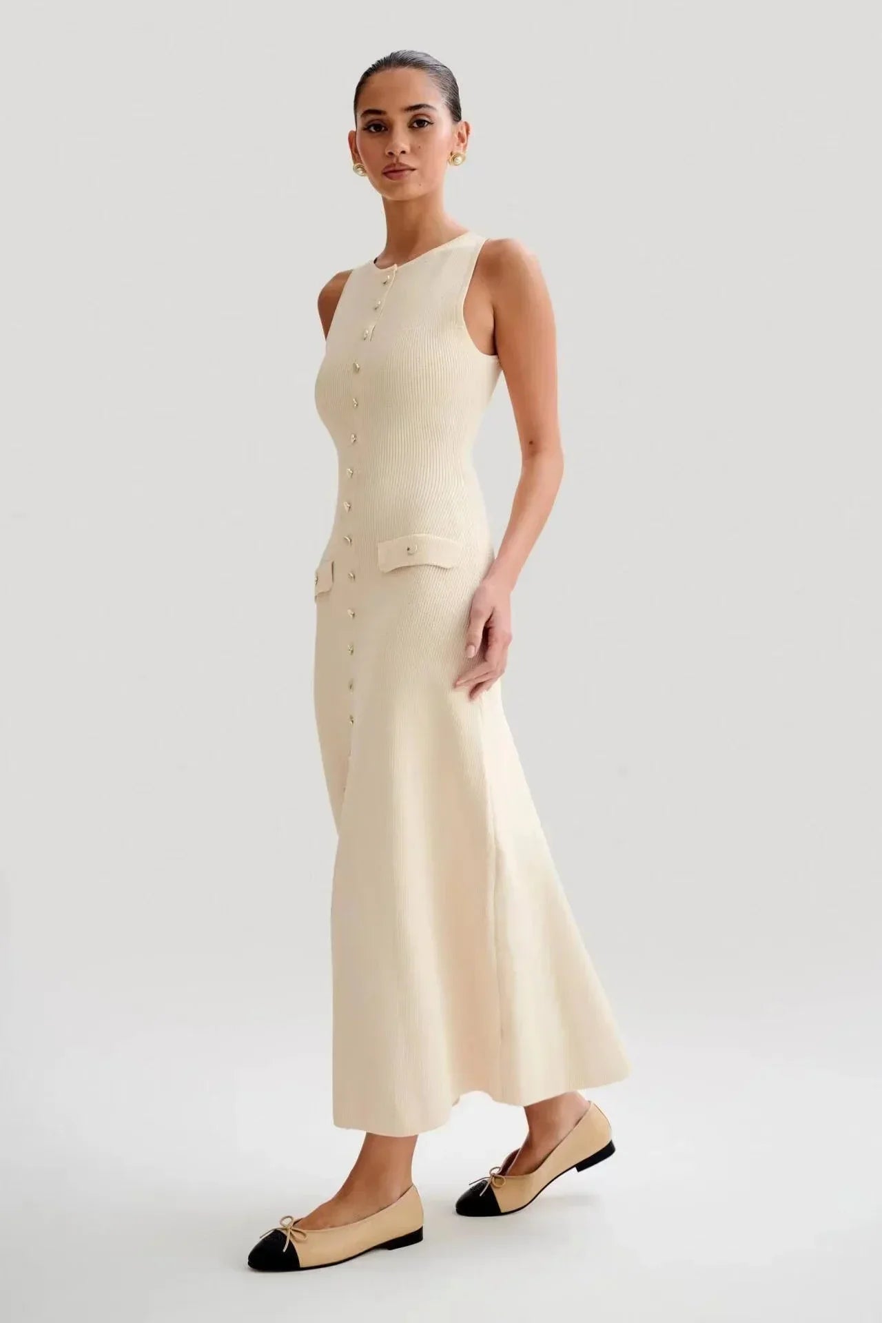 dresses : Élégante Robe Longue Sans Manches in van Seroa