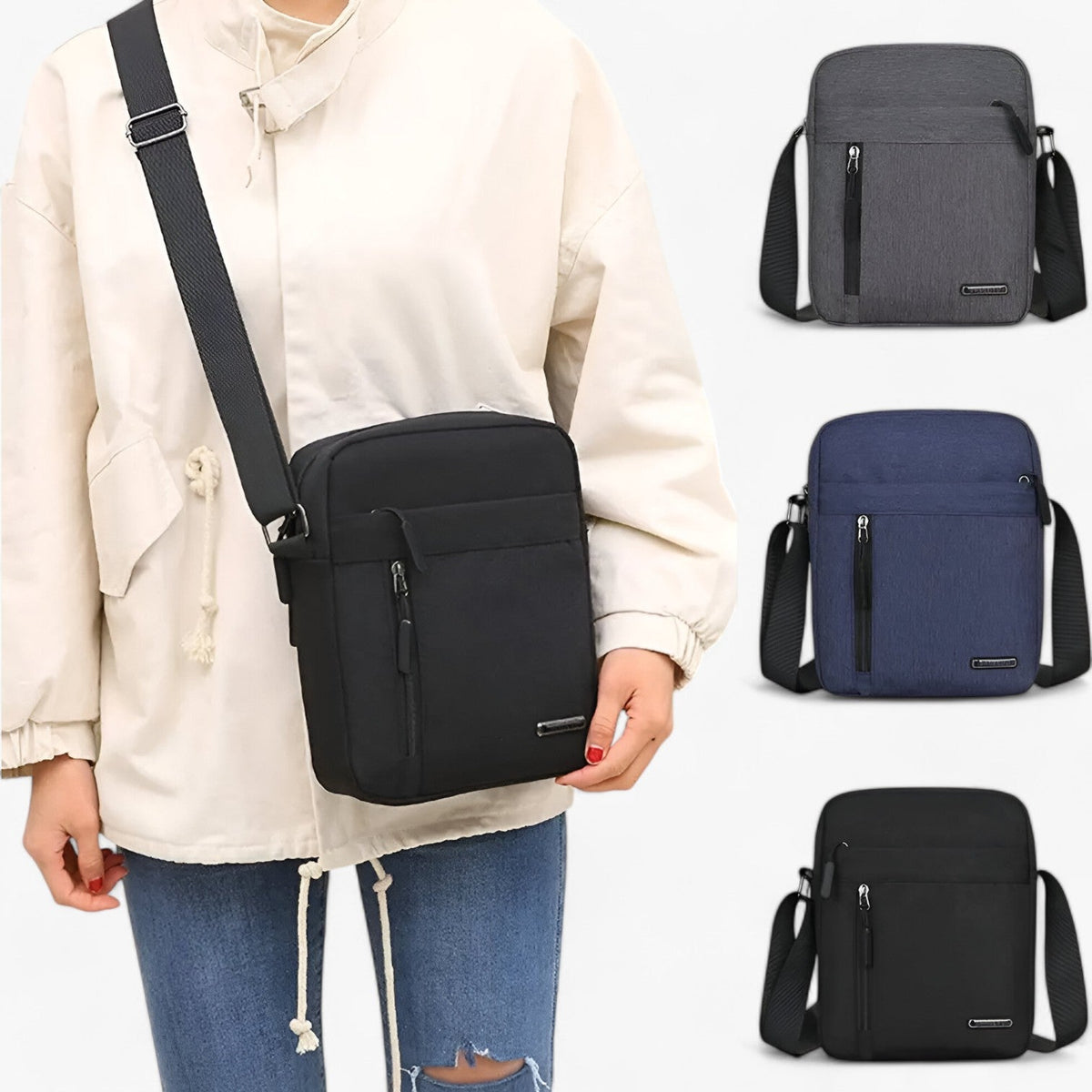 Sac Bandoulière Homme Business en Tissu Oxford