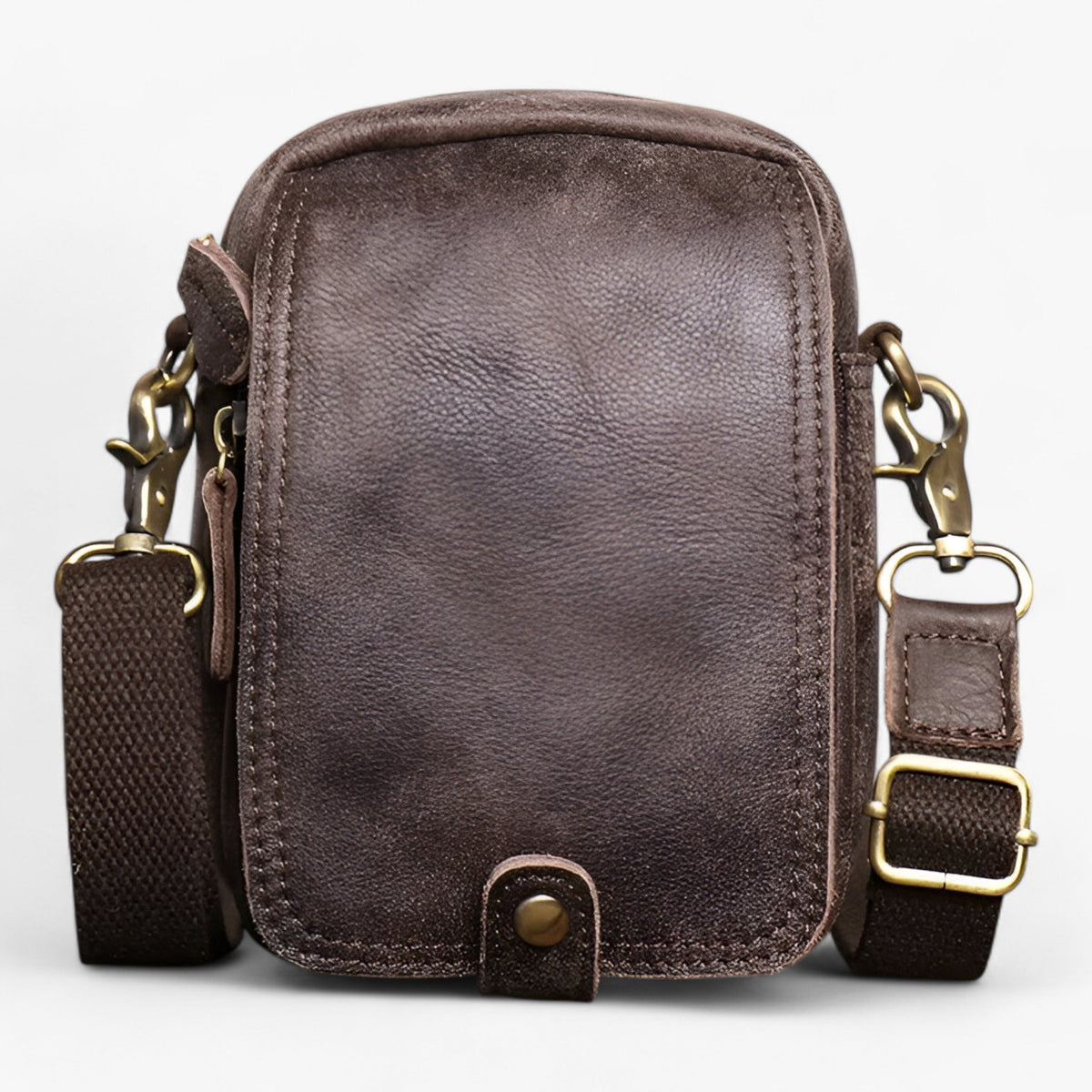 Sac Besogne Rétro Léger en Cuir de Bœuf