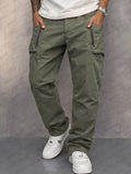 Pantalon cargo homme en coton durable - Poches zippées
