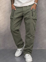 Pantalon cargo homme en coton durable - Poches zippées