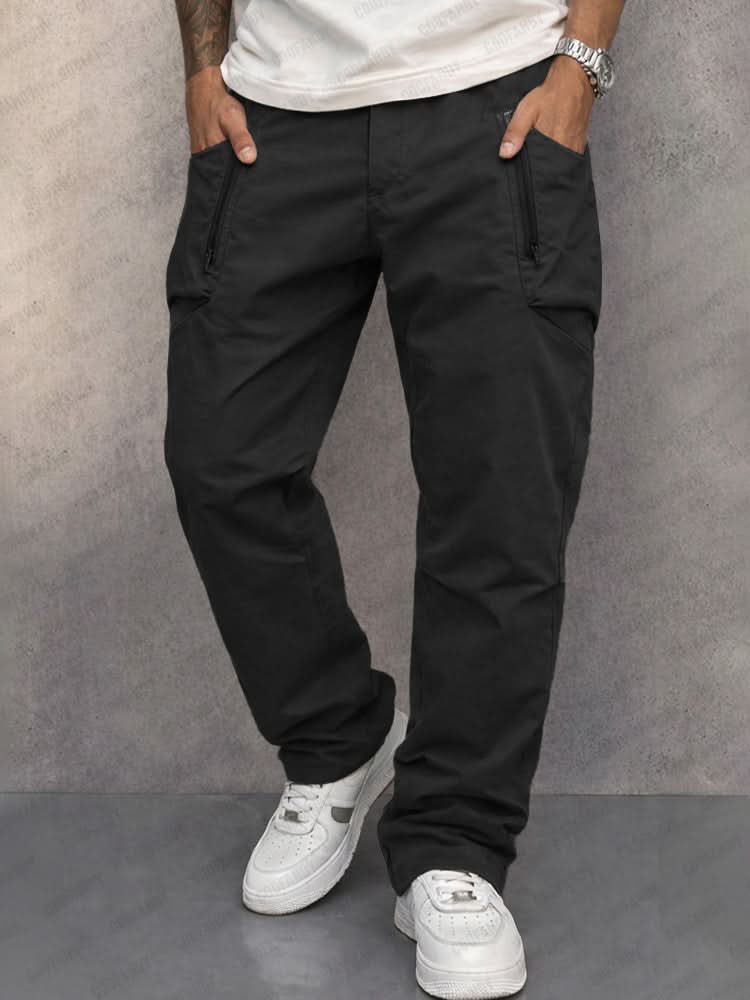 Pantalon cargo homme en coton durable - Poches zippées