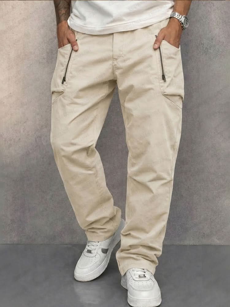 Pantalon cargo homme en coton durable - Poches zippées