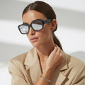 Trendige quadratische Sonnenbrille Damen