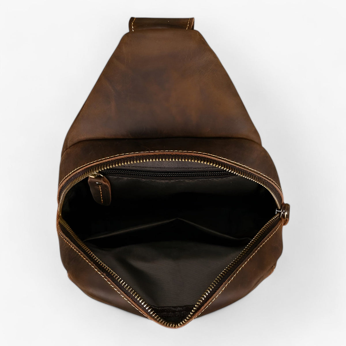 Sac Satchel Homme Porte-Tablette en Cuir Véritable