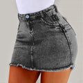 Jupe En Jean Femme Ajustée Polyester skirts Mode Féminine