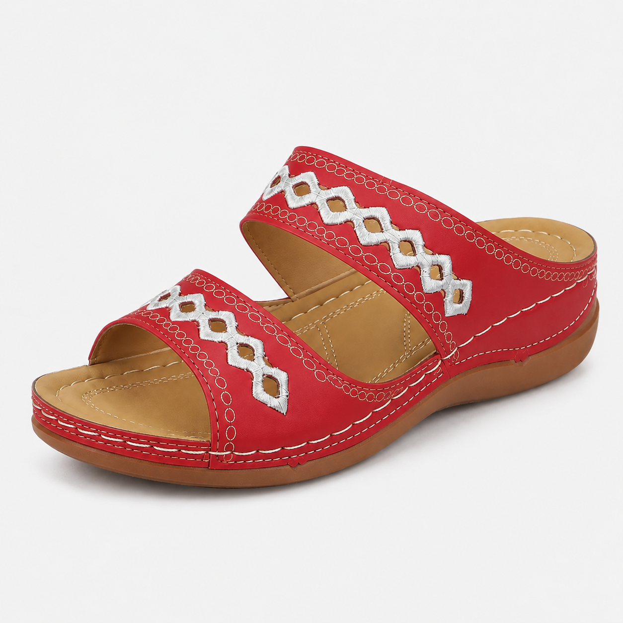 Bequeme Schlupfsandalen mit weicher Fußgewölbestütze für Damen
