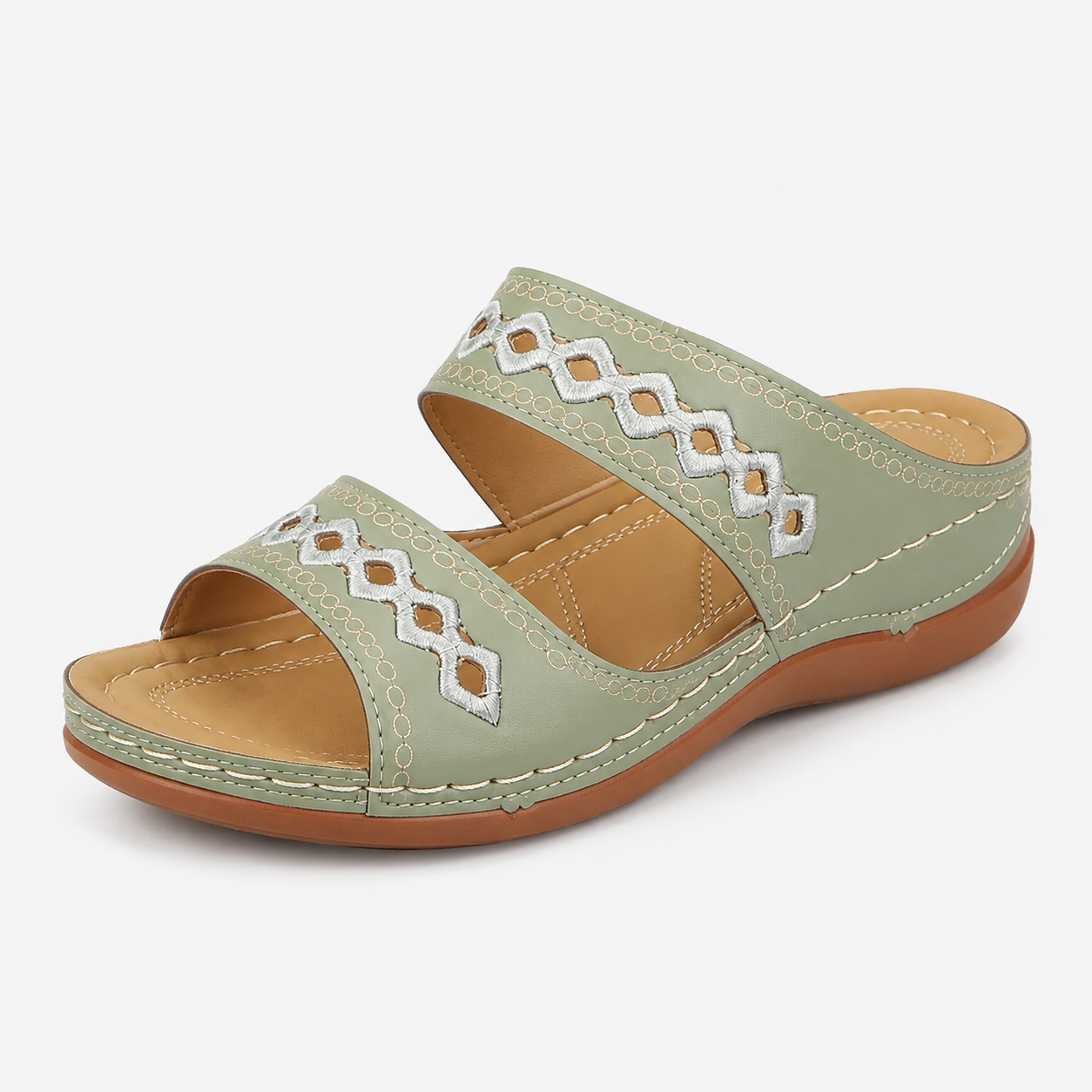 Bequeme Schlupfsandalen mit weicher Fußgewölbestütze für Damen