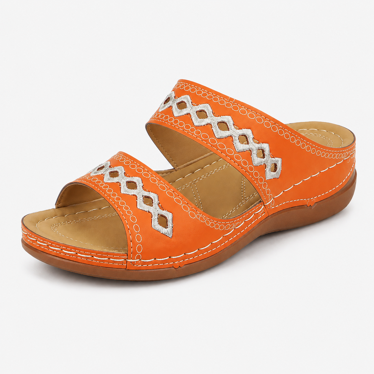 Bequeme Schlupfsandalen mit weicher Fußgewölbestütze für Damen