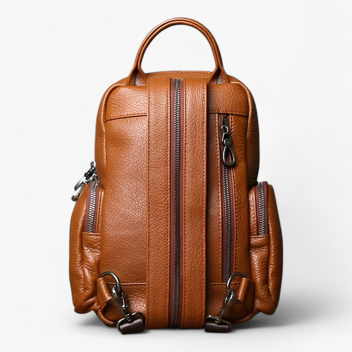 Sac Poitrine 2-en-1 Homme en Cuir et Sac à Dos