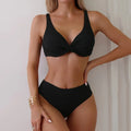Maillot de Bain Femme 2 Pièces Taille Haute Twisté - Bikini