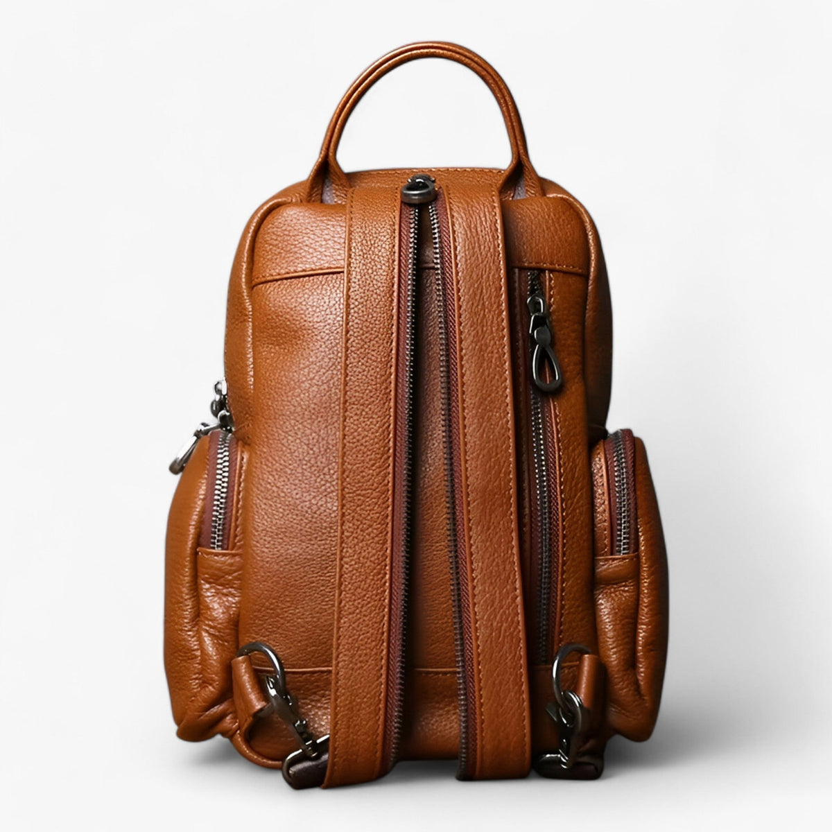 Sac Poitrine 2-en-1 Homme en Cuir et Sac à Dos