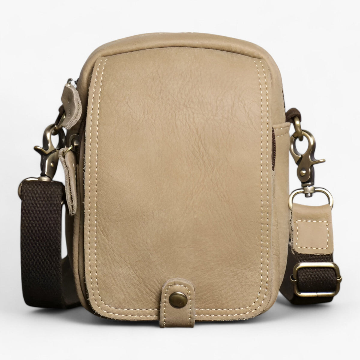 Sac Besogne Rétro Léger en Cuir de Bœuf