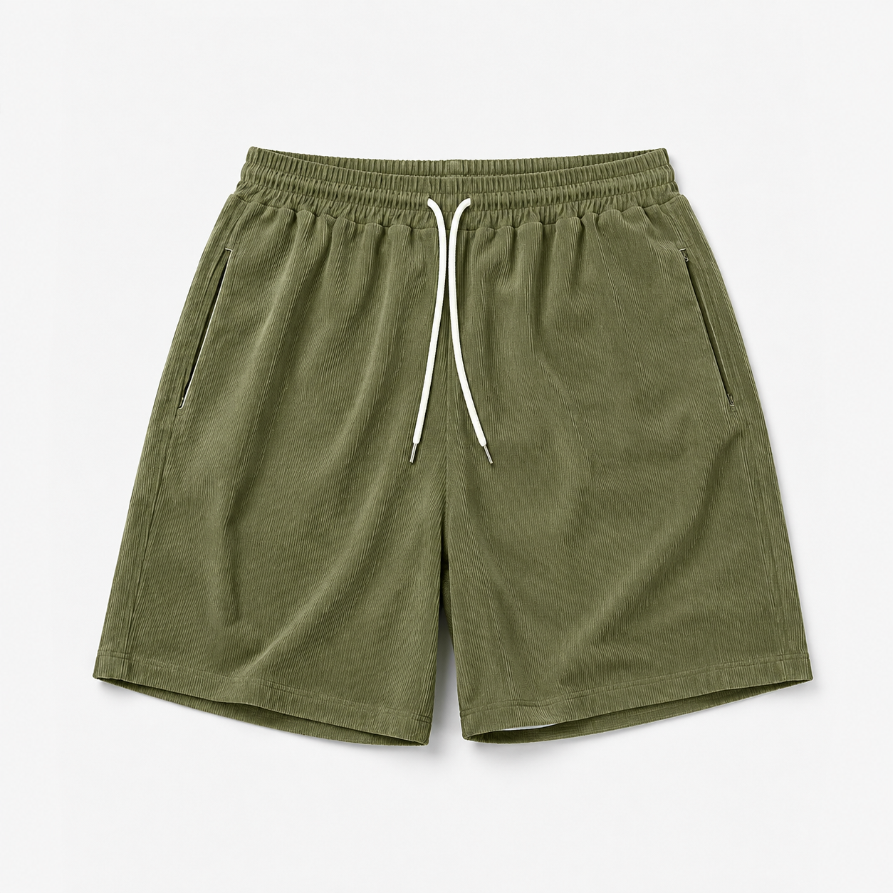 Let ribfløjlsshorts til kvinder med snøre - Komfort
