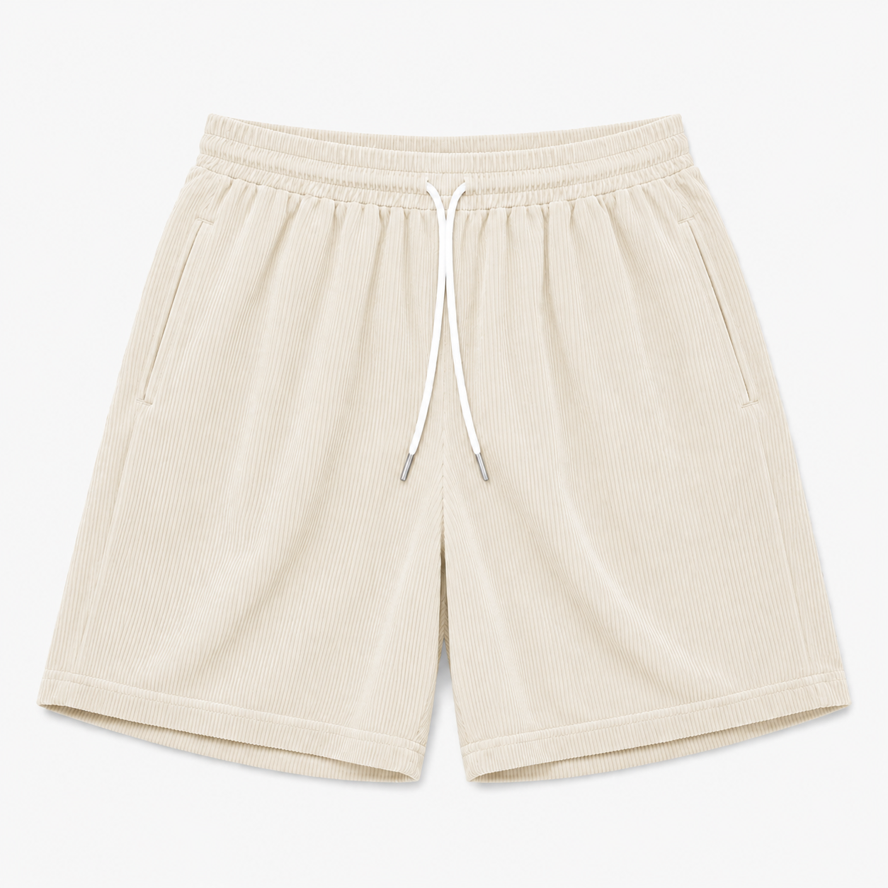 Let ribfløjlsshorts til kvinder med snøre - Komfort