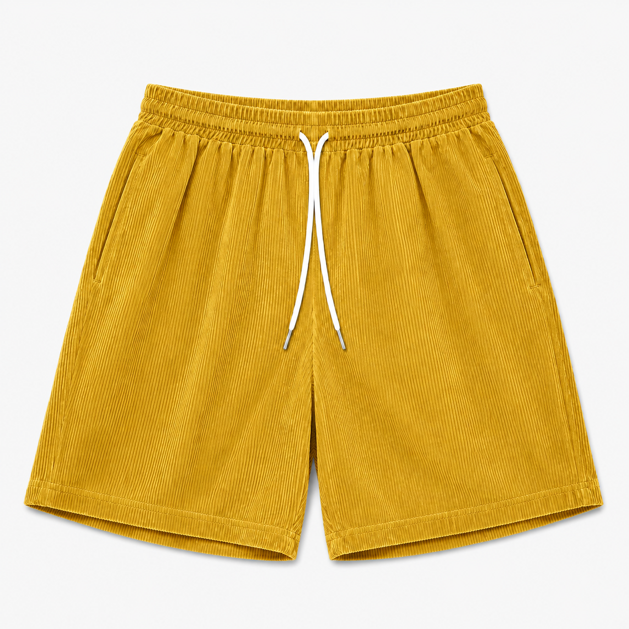 Let ribfløjlsshorts til kvinder med snøre - Komfort
