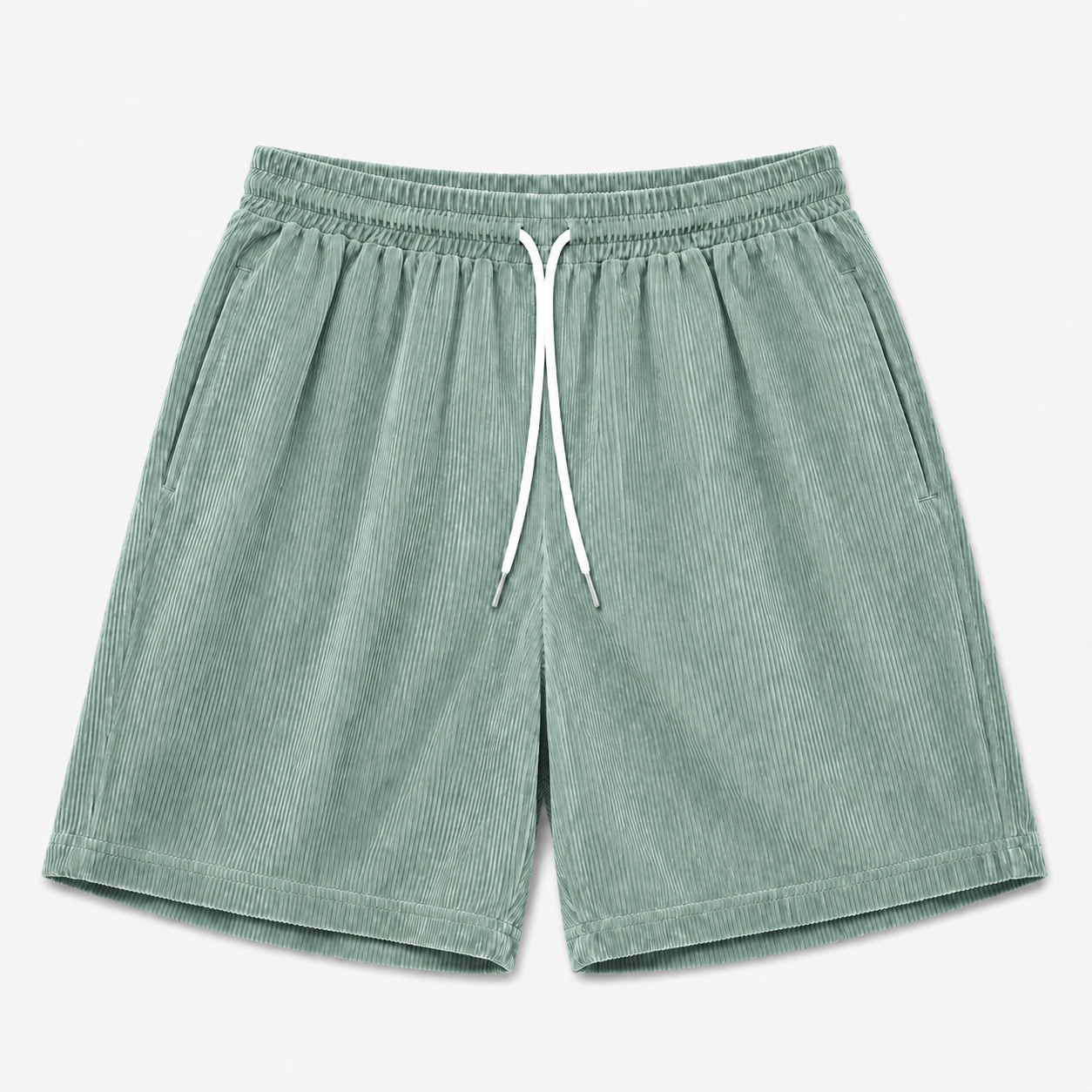 Let ribfløjlsshorts til kvinder med snøre - Komfort
