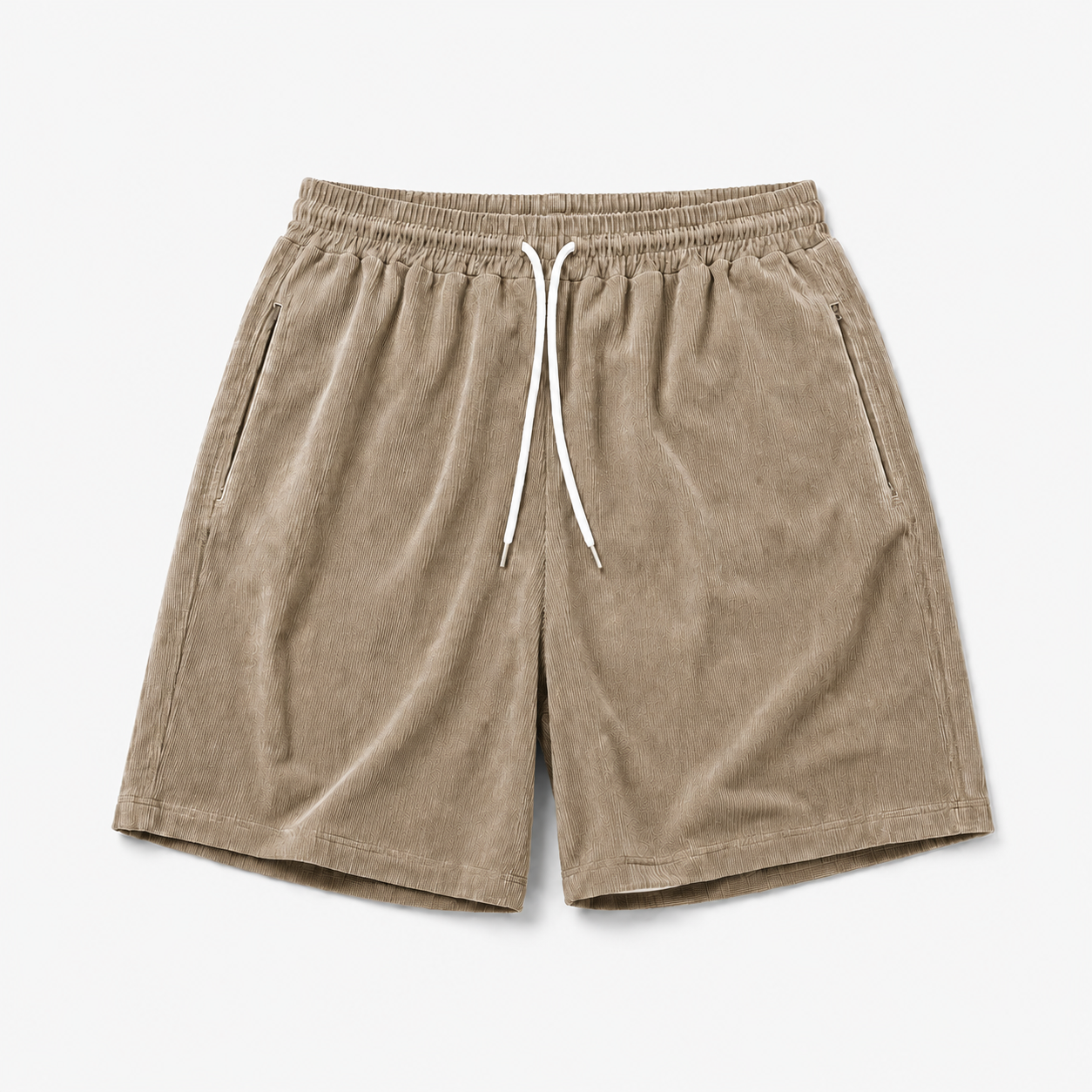Let ribfløjlsshorts til kvinder med snøre - Komfort