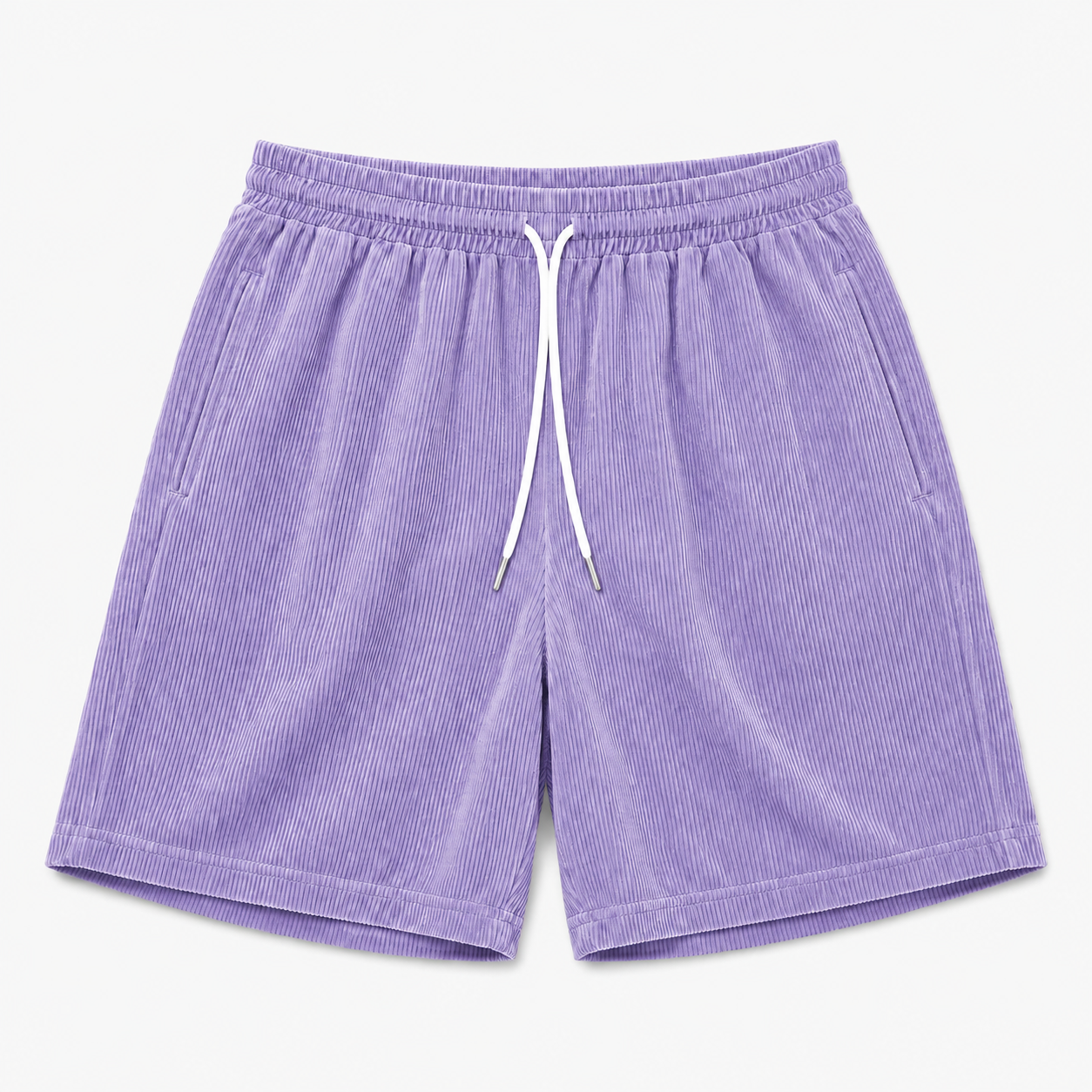 Let ribfløjlsshorts til kvinder med snøre - Komfort