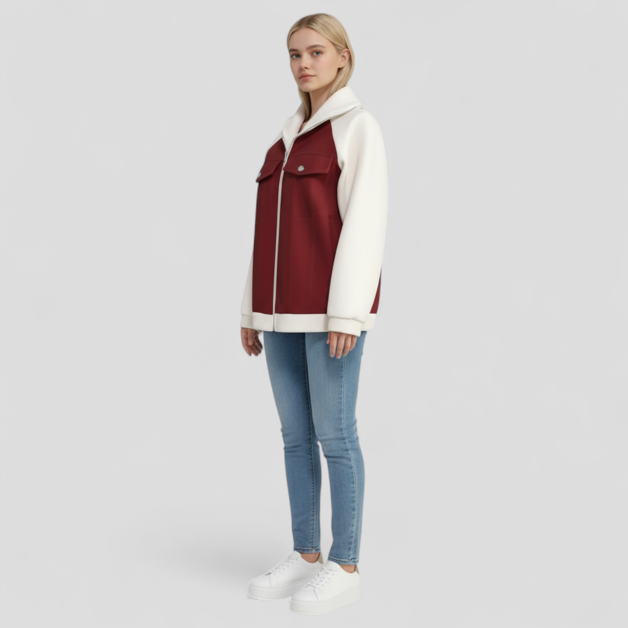 Veste Femme Col en V Polyester Autumn Collection