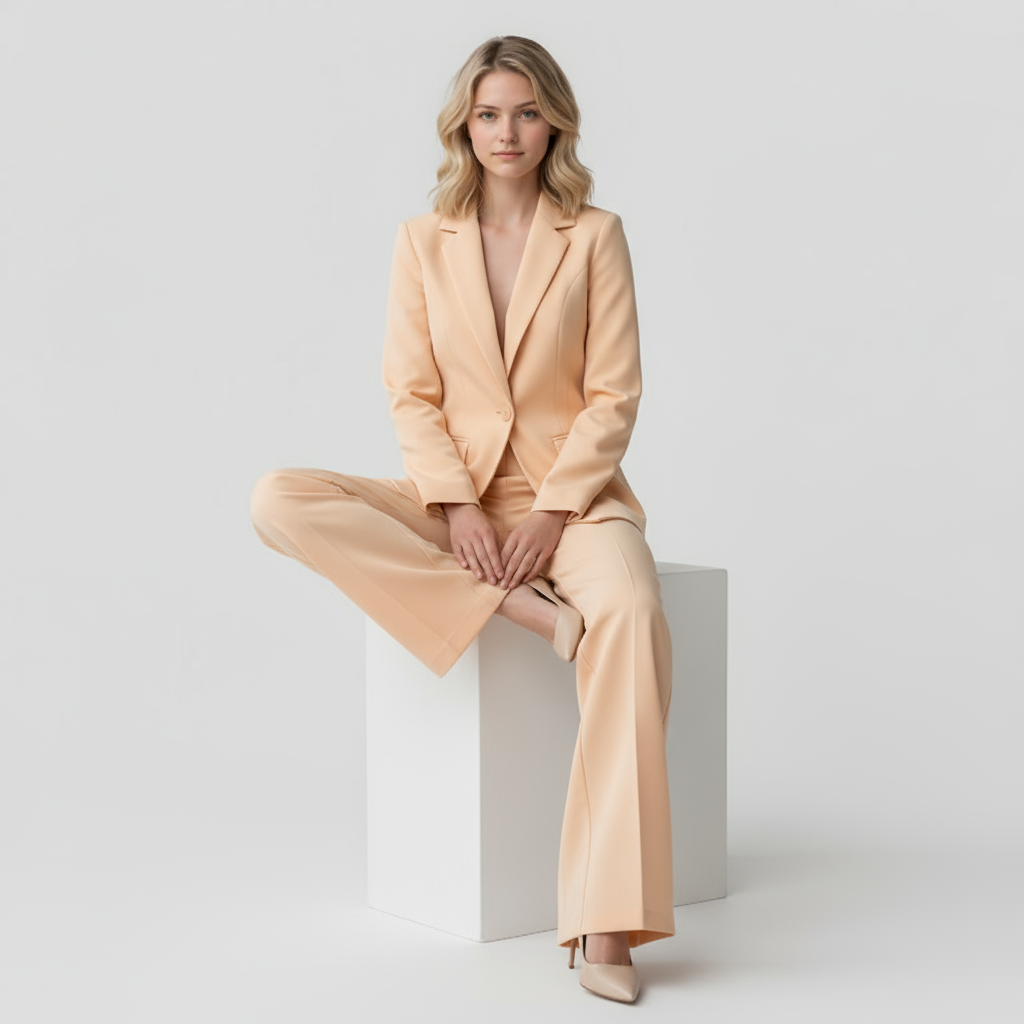 Damen Tailleur-Set mit Blazer und Polyesterhose