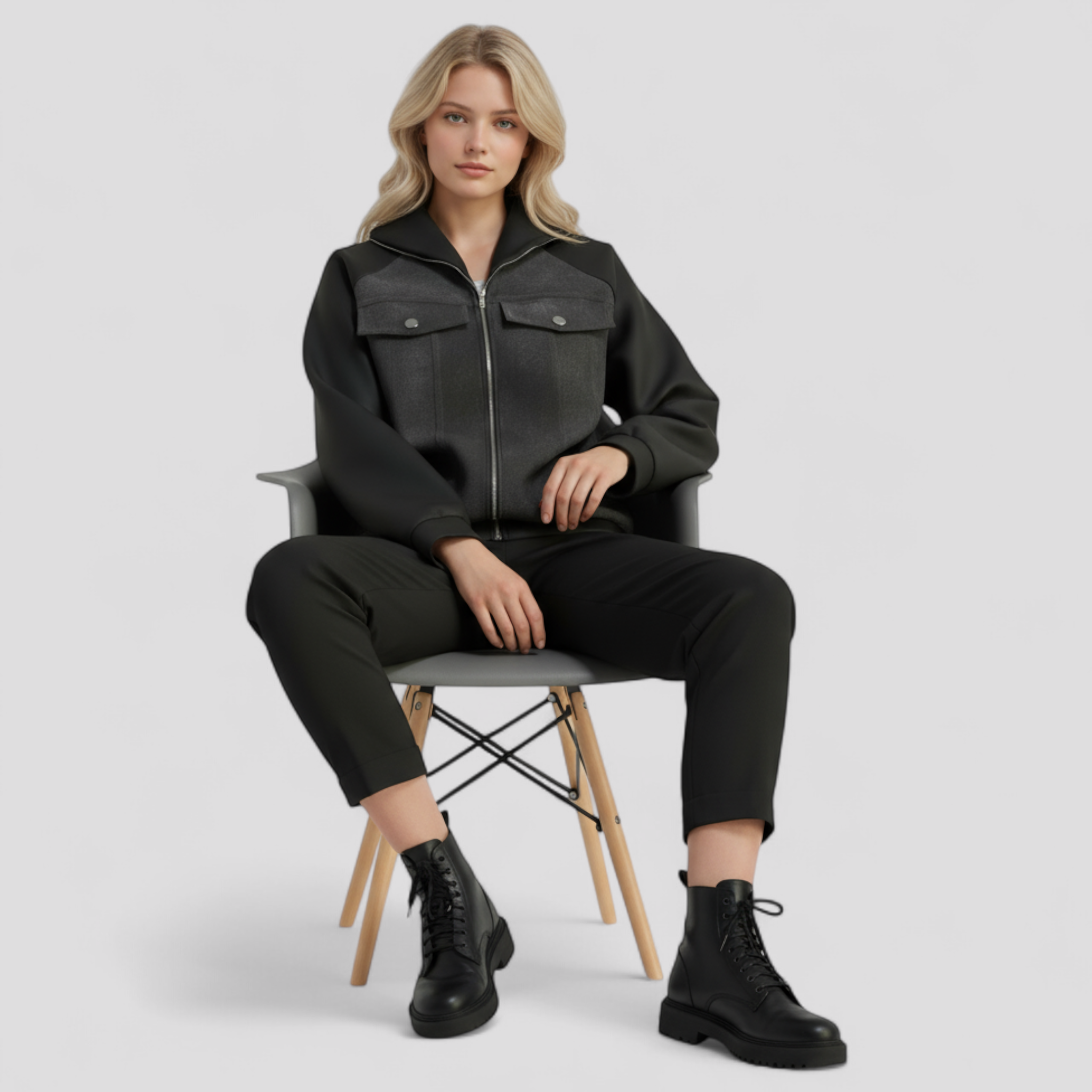 Veste Femme Col en V Polyester Autumn Collection