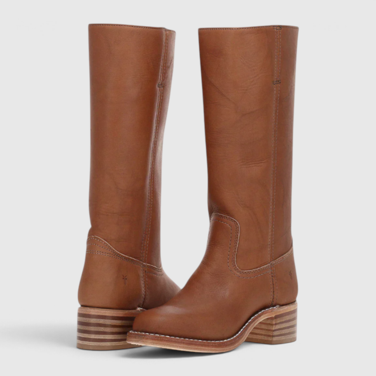 Bottes Hautes en Cuir à Talon pour Femme