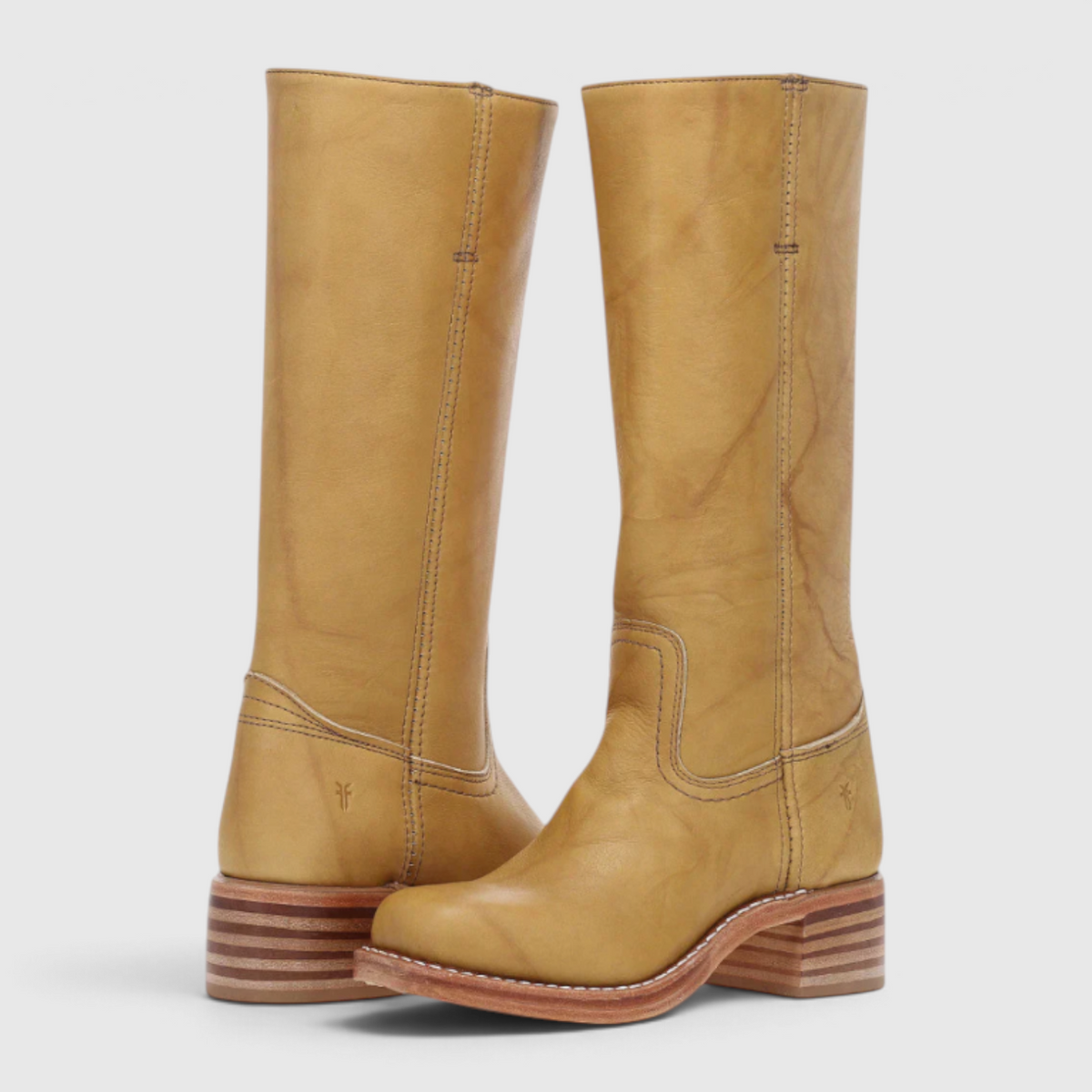 Bottes Hautes en Cuir à Talon pour Femme