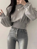 Pull décontracté style urbain pour Femme Coton