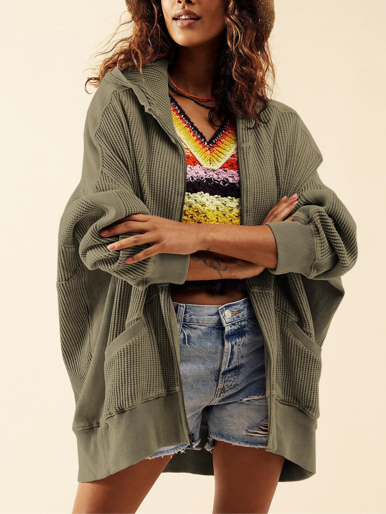 Sweat Femme Ample à Capuche Tendance 7