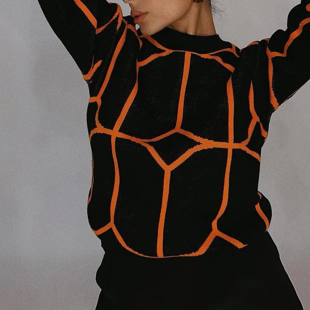 Sweat Shirt Femme Géométrique Chic 1