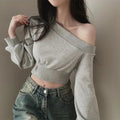 Eng anliegender Retro-Pullover für Damen aus Baumwolle