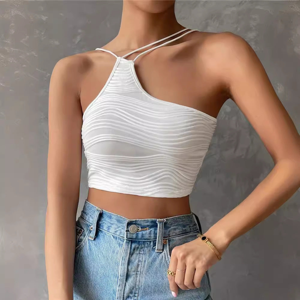 Top Femme Asymétrique à Bretelles 2