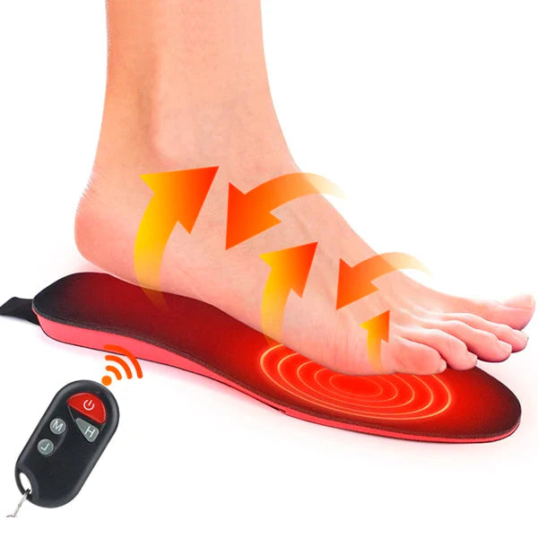 Semelles Chauffantes Télécommandées - Rechargeables, 3 Niveaux de Chaleur