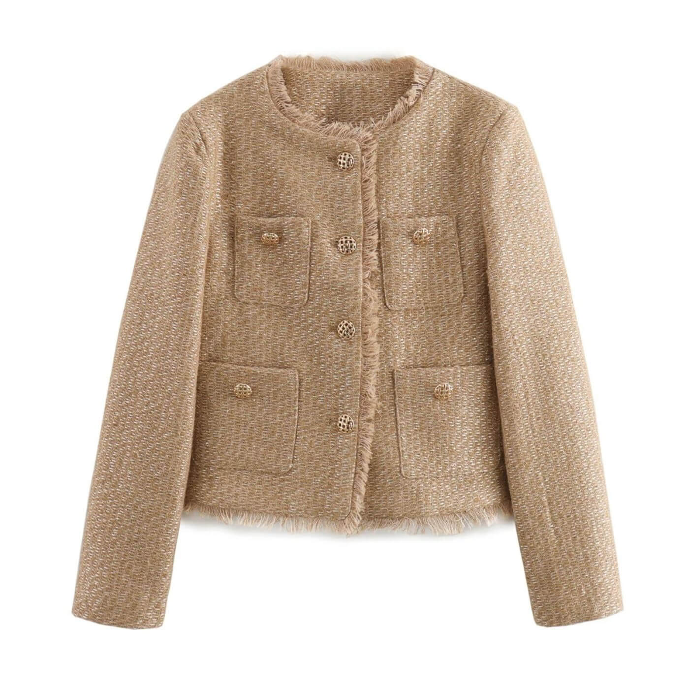 Veste Ajustée en Tweed pour Femme 4