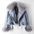 Damenjacke Schick aus Jeans mit Weichem Futter